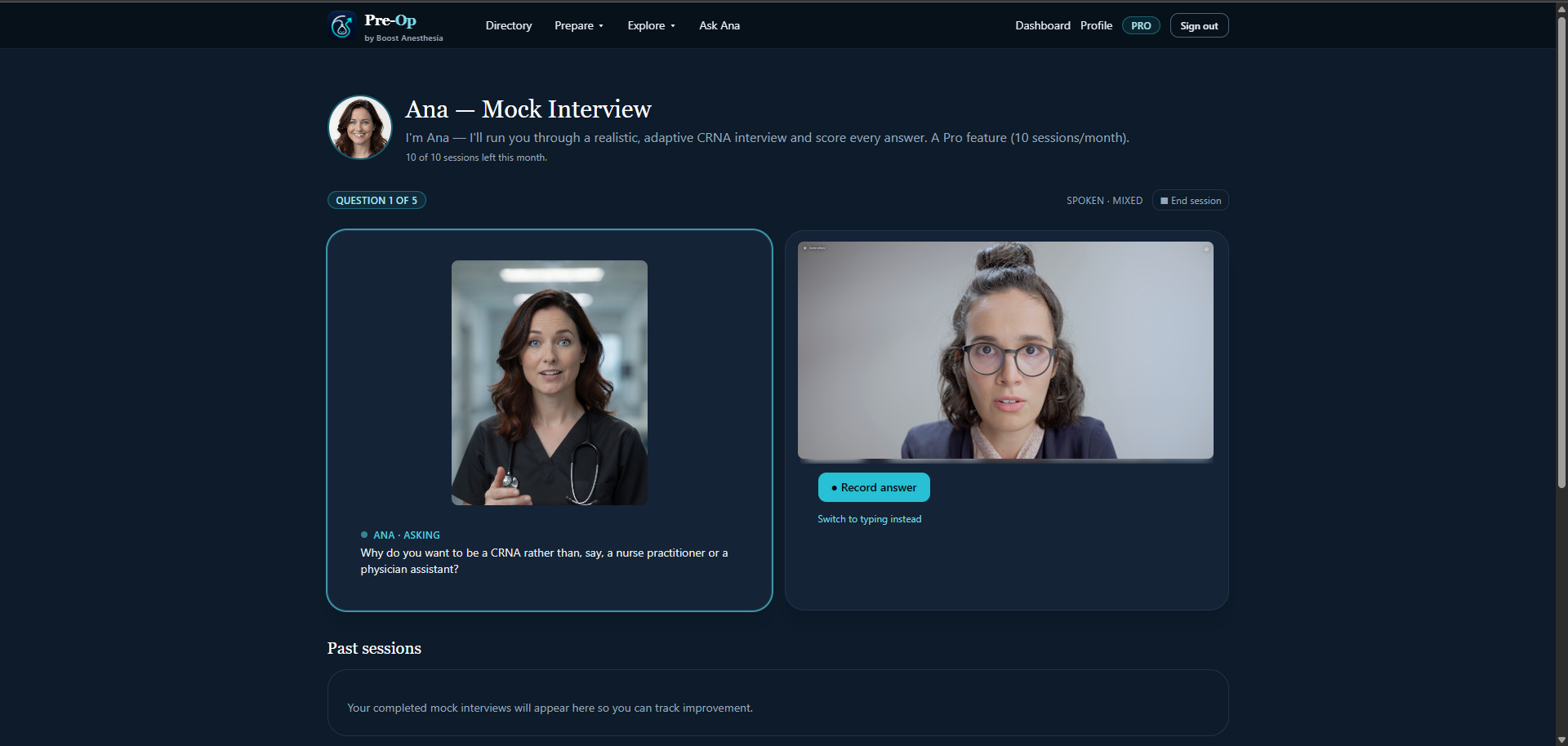 Ana · Mock Interview